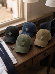 Personalized Embroidered Trucker Hat, Customizable Text Baseball Cap, Vintage Distressed Dad Hat, Adjustable Unisex Casual Hat, Retro Street Style Cap - Multicolor - View 3