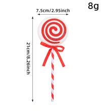 4 Buah Dekorasi Permen Lolipop Natal Warna-warni, Rangkaian Dekorasi Pohon Natal dari Permen Lolipop - View 3