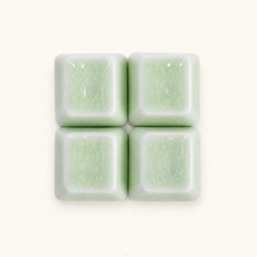 Green Ice Crack Pattern 4pcs - WASD Supplement Keys, Ceramic Keycaps, Smooth Uniform Translucent Mechanical Keyboard Keycaps Original Height - View 1