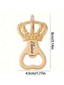 5/10Pcs Laser Engraving Allows For Customized Text. This Is A Crown-Shaped Beer Opener. It Can Be Engraved With Personalized Text. It Is Suitable For Giving As A Gift Or For Personal Use. - Multicolor - View 5