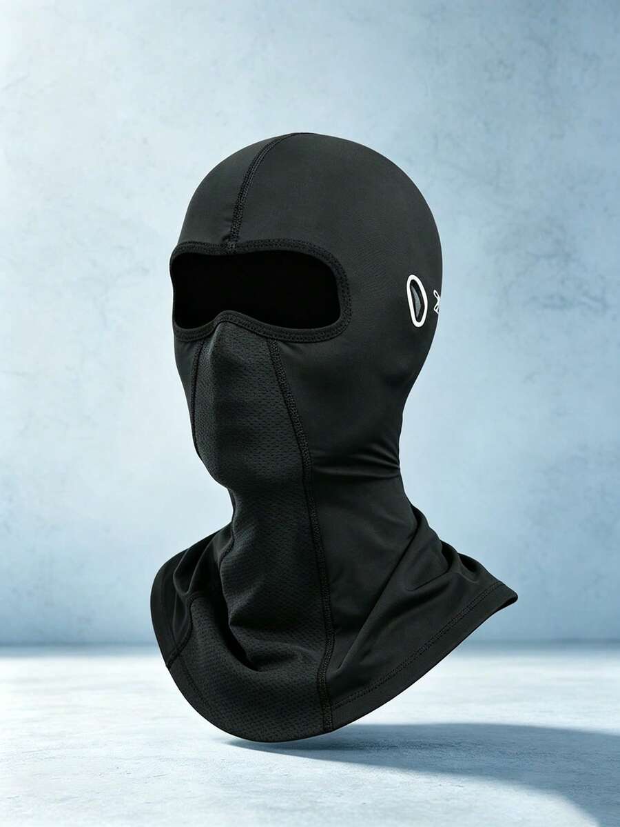 1pc Unisex Solid Color Nylon Balaclava Hat With Eyeglass Frame Hole, Full Face Mask Head Cover For Cycling, Suitable For Daily Wear And Outdoor Activities - Multicolor - View 1