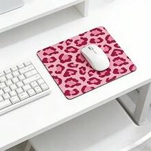 Pink Leopard Print Mouse Pad | Non-Slip Rubber Desk Mat, With 2D Flat Printing, Durable And Stylish, Suitable For Gamers And Office Use, Perfect For Halloween And Christmas, Reusable - Pink Leopard Print - View 11