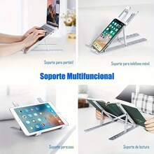 18-Inch Laptop Metal Folding Cooling Lift Stand, Portable Desktop Tablet & Phone Holder - View 5