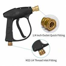Pressure Washer Snow Foam Lance With 14-Inch Quick Connector, 5 Pressure Washer Nozzle Tips (1L) - View 9