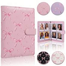 A5 Photo Album Loose-Leaf Binder, Includes 25 4-Pocket Inner Pages And 6-Ring Binder, PU Leather Cover, Suitable For 2x3 Inch Photo Cards, Collectible Cards And Trading Cards - Multi-color - View 2