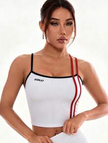 Hidkat Women's Fashion Solid Color Camisole Backless Sports Knit Bra - Multicolor - View 4