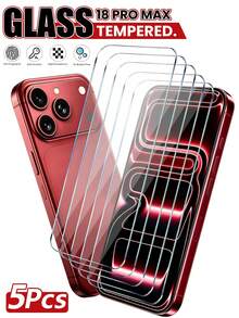 5 Packs [2026 New] 9H Tempered Glass Screen Protector Compatible With Iphone Ultra/18 Pro Max/18 Pro/18/17 Pro Max/17 Pro/17 Air/17/16 Pro Max/16 Pro/16 Plus/16/15 Pro Max/15/14/13/12, HD Clear, Scratch-Resistant, Drop-Proof, Waterproof, Bubble Free Easy Install, Full Coverage - Clear - View 8