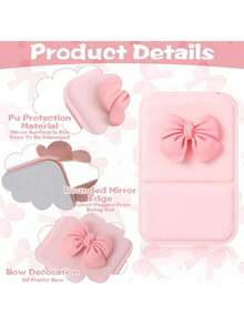 1/3/6/10/20pcs Pink Bow Small Mirror, Birthday Party, Wedding, Graduation Gift, Holiday Gift, Back To School, Small Folding Travel Mirror, Suitable For Group Activities, Daily Use - Multicolor - View 7