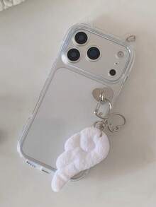 1件 Y2K 透明貓耳手機殼，適用於 iPhone 18 17 Pro Max 17 Pro Air 16 15 14 13 12 11 Pro Max Plus X XS XR 8 7，附卡通貓吊飾，軟矽膠保護殼 - 毛絨翅膀 - 查看 2