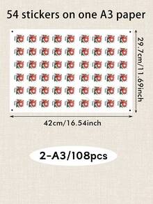 LICVIC 54-540張客製化雪人字母聖誕貼紙，可加姓名，個性化字母標籤貼紙，節慶假期禮物裝飾，客製化聖誕姓名標籤，可自訂禮物包裝貼紙，聖誕派對裝飾，聖誕禮物點綴，家庭用 - 風格D - 查看 9