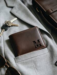 1pc Personalized Wallet - Customizable Engraving, Dual-Color Design (Black/White), Zipper Closure, Multiple Card Slots - Valentine's Day/Anniversary/Birthday Gift (Unisex) - Everyday And Special Occasion Wallet - Minimalist Unisex Wallet, Card Holder, Exquisite Craftsmanship - Multicolor - View 5