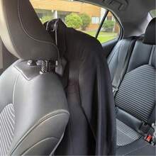 Car Retractable Clothes Hanger, Car Seat Hanging Rack, Includes 1 Pair Of Car Hooks - Black - View 3