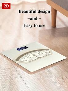 2D Tempered Glass Digital Scale, Digital Body Weight Scale With Step-On Weighing Technology, Thick Tempered Glass LED Bathroom Scale, Digital Scale Gift Weight Loss Scale, Max Capacity 400LB/180KG, Uses AAA Batteries (Not Included) - A - View 7
