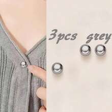6/3/1pc Seamless Adjustable Plastic Decorative Buttons, Suitable For Shirts, Dresses, Jackets, Cardigans, Coats, And Other Fashionable Outfits. Features Pearl Sequin Flat Buttons For A Vintage Style.Crafts Supplies For Adults/Craft Supplies/Buttons - Mixed Colors - View 14