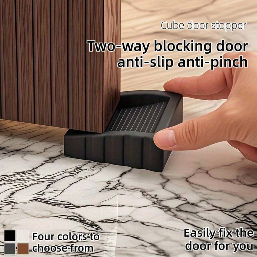 No-Drill Windproof Door Stopper Creative Door Wedge, Home Anti-Pinch Door Card, Non-Slip Stable Room Door Fixed Anti-Collision Door Blocker