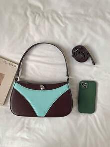 1pc Solid Color PU Leather Women's Shoulder Bag, Commuter Versatile Crossbody Bag, Adjustable Strap - Multicolor - View 4