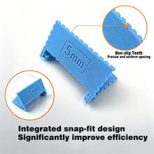 Sturdy Hinge Handheld Sewing Tool | Includes 3 Sizes (/3mm/4mm/5mm), With Anti-Puncture Design, Double-Sided Guide Pins, Side Positioning Scale | Ergonomic Fabric Sewing Enhancer, Sturdy Hinge, Perfect Gift For Mothers, Partners, Friends And Elders, Solves Pricking And Flatness Issues - Seam Ripper - View 3