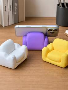 Dudukan Ponsel Meja Bergaya Sofa Mini, Ornamen Meja Dekoratif Portabel, Dudukan Ponsel Universal, Cocok untuk Kamar Tidur, Kantor, dan Meja, Aksesori Meja Harian yang Praktis dan Modis - Beraneka warna - View 8
