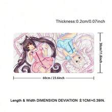 1pc Leather Desk Mat Anime Cute Kawaii Girl Mouse Pad For Office Gaming And Keyboards Non-Slip Large Waterproof Oil Stain Resistance Leather Mousepad - View 7