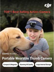 dji Osmo Nano 4K Thumb Camera Standard Set | Perfect For Cycling, Vlogs, Family, And Pets, Free-Angle Stabilized Wearable Camera (Brand New, Activated Only) - View 7