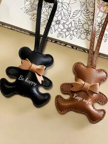 1/2pcs Customized Cute Bear Pendant, Suitable For Bags And Backpacks, Birthday Gift, Backpack Decoration, Fashion Accessory - Multicolor - View 4