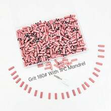 300pcs 3mm Sanding Bands For Nail Drill #180 #240 Grit Nail Sanding Bands For Nail Salon - Multicolor - View 3