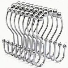 12pcs/Set Bathroom Double Roller Hooks - Rust-Proof, Smooth Sliding Double Rings, Suitable For Shower Curtains And Liners, Shower Curtain Set, Shower Curtain, Bathroom Accessories, Shower Curtain Hooks, Bathroom Decor - Multicolor - View 4