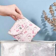 SANRIO Hello Kitty Portable Storage Bag, Sanitary Storage Pouch, Travel Multi-Functional Organizer, Makeup Bag, Essential For Travel And Outings - Multicolor - View 3