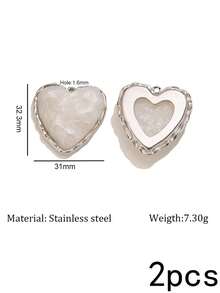 1/2Pcs Coastal Vintage Boho Shell Conch Charms For Jewelry Making, Stainless Steel Imitation Shell Pendants For DIY Necklace Earring Supplies - Acrylic Pendant - View 19