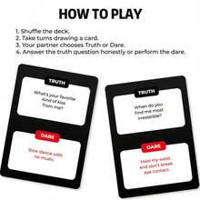 New English Truth Or Dare Game Cards, A Bold And Exciting Card Game To Create Atmosphere At Any Party, Perfect For Date Night, Anniversary, Valentine's Day And Christmas - Black - View 4