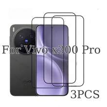 3pcs Tempered Glass Screen Protector Compatible With VIVO V70 /V70 Elite /X300 Ultra /X300 PRO/ X200 /200 Pro Phone High Definition 9H Curved Tempered Glass Screen Protector - Clear - View 5
