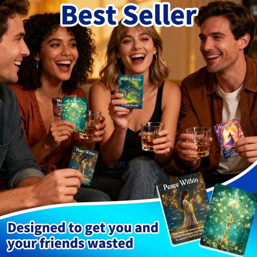 Kartu Oracle Hutan Mistik, 50 Kartu Afirmasi Bimbingan Spiritual, Kartu Ramalan Gaya Tarot untuk Refleksi Diri, Penyembuhan Batin, Meditasi, Kartu Permainan Pesta Interaktif untuk Pertemuan Teman Dewasa & Hadiah Spiritual - MultiWarna - View 1