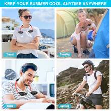 Rechargeable Portable Neck Fan, Hands-Free Neck Hanging Fan, Multi-Function USB Desktop Fan, Suitable For Office Desk, Outdoor Camping, Kitchen Cooling Tool And Accessories, Summer Travel Essential - Multicolor - View 9