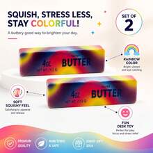 Tachimi 1pc Entertainment Colorful Butter Stick Squeeze Toy, Slow Rising Squishies, Crunchy Squishy Toy Supplies, Fidget Toys Kids Toys, Bag Packaging Fit For Routine Play Shipped Randomly - Multicolor - View 1