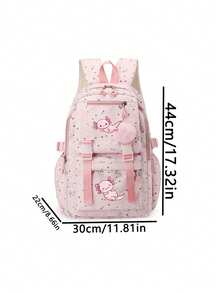 1 Pc, Creative Salamander Pattern Printed Backpack, Large Capacity Casual Backpack, Adjustable Shoulder Straps, Suitable For Daily Commute And Travel - one-size - View 12