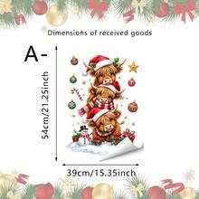 1/3pcs Cartoon Penguin & Snowman Layered Christmas Window Stickers, Double-Sided Visible PVC Static Cling Glass Decals, Suitable For Home, Classroom And Store Window Decoration - Multicolor - View 12