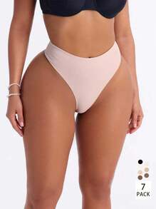 7 Pairs Women Sports Seamless Comfortable Breathable Sexy Triangle Panties - Multicolor - View 2