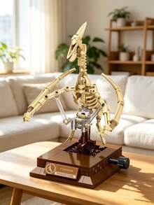 268/317/188/191/1pc Dinosaur Skeleton Building Blocks, DIY Assembled Fossil Model With Movable Limbs And Display Stand, Living Room Desktop Bookshelf Decor, Suitable For Dinosaur Enthusiasts And Collectors As Birthday, Holiday, Back To School Gift - Multicolor - View 14