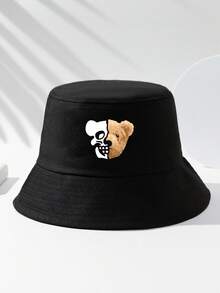 1pc Unisex Skull Bear Outdoor Casual Bucket Hat - Multicolor - View 5