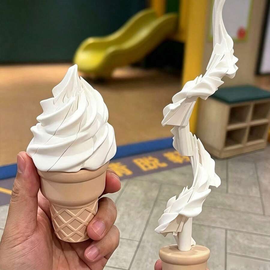 1pc Stretchable Ice Cream Stress Relief Toy, Funny Prop, Magic Ice Cream, Magic Prop, Stress Relief Toy - Multicolor - View 1