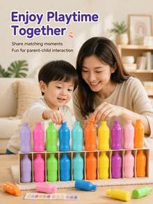 Fun The Bottle Game Children Color Memory Beverage Matching Game Brain Memory Training Educational Toy, The Bottle Color Memory Matching Toy Children Logical Thinking Reasoning Board Game Multi-Player Interactive Educational Desktop Game - Multicolor - View 2