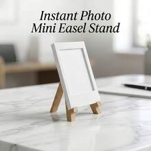 White Mini Instant Photo Frame, Easel-Style Photo Display Stand, Reusable Desktop Photo Holder, Versatile Desktop Decor For Multiple Occasions, Ideal Gift For Friends, Family And Classmates, Perfect For Birthdays, Anniversaries And Holidays - A - View 9
