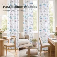 1 Semi-Transparent Curtain With Creative Print, Eyelet Hanging, Light-Filtering, For Living Room And Bedroom, 140*280 Cm - Toy Car - View 8