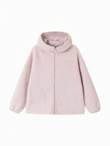 Balabala Jaket Fleece untuk Anak Perempuan Remaja, Pullover Hangat Musim Dingin untuk Anak Laki-laki & Perempuan, Lembut & Nyaman - berwarna merah muda - View 4