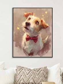 DIY Adorable Dog With Red Bow Tie (Frameless 8x12 / 16x20 Inches) Paint By Numbers Kit(Acrylic) Arts & Crafts For Adult Beginners, Home Wall Decor, And Creative Holiday Gifts For Pet Lovers - Sets - View 5