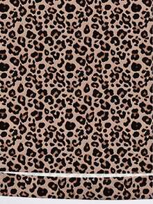 Leopard Print Square Neck Long Sleeve Dress With Ruched Waist And A-Line Full Skirt, Fashionable Streetwear Party Dress For Girls, Suitable For Holiday Gatherings, Outings And Various Occasions - Multicolor - View 4