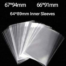 67X94mm/66X91mm/64X89mm Multi-Quantity Transparent Trading Card Sleeves - Baseball, Compatible - For Sports Memorabilia, Photo Cards, Collectibles Organization - Scratch And Dust Protection, Functional Design, High-Quality Material Card Sleeves - Card Film 3 - View 2