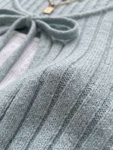 Women Cardigans - Dusty Blue - View 4