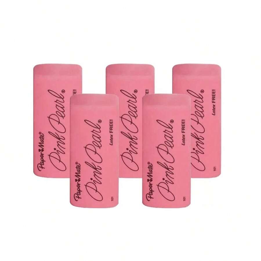 Paper Mate Pink Pearl Large Latex-Free Pencil Eraser, For Students, Suitable For Sketching And Drawing, Erases Cleanly Without Leaving Traces - Multicolor - View 1