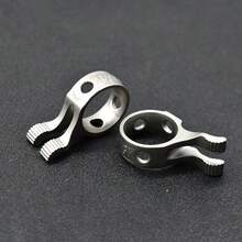 2pcs Outdoor Hunting Alloy Finger Rings, Shooting Practice And Competition Equipment, Holiday And Birthday Gifts For Men And Women - Silver - View 5